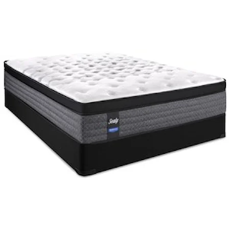 Queen 13 1/4" Cushion Firm Euro Top Pocketed Coil Mattress and 9" StableSupport™ Foundation